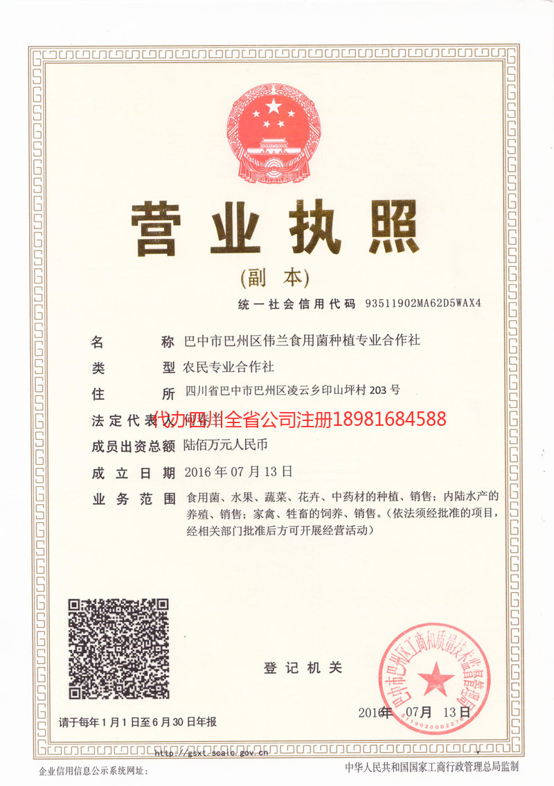 吕梁吕梁伟兰食用菌种植专业合作社